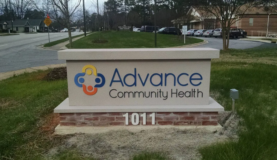 Monument sign for Advance Community Health