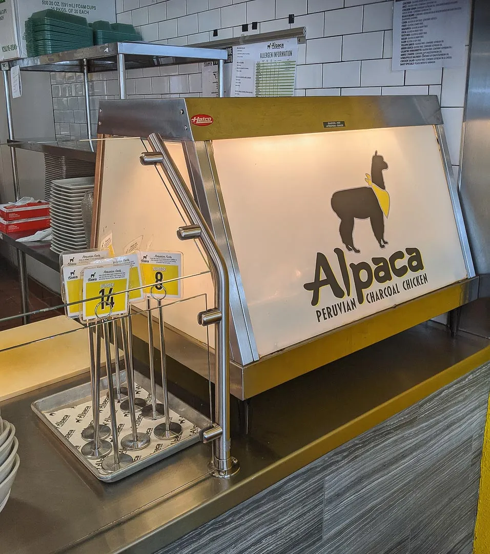 Display case graphic for Alpaca Chicken