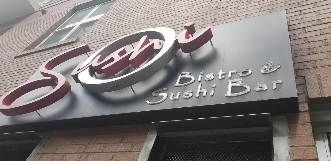 Dimensional letters on panel for Sushi-O