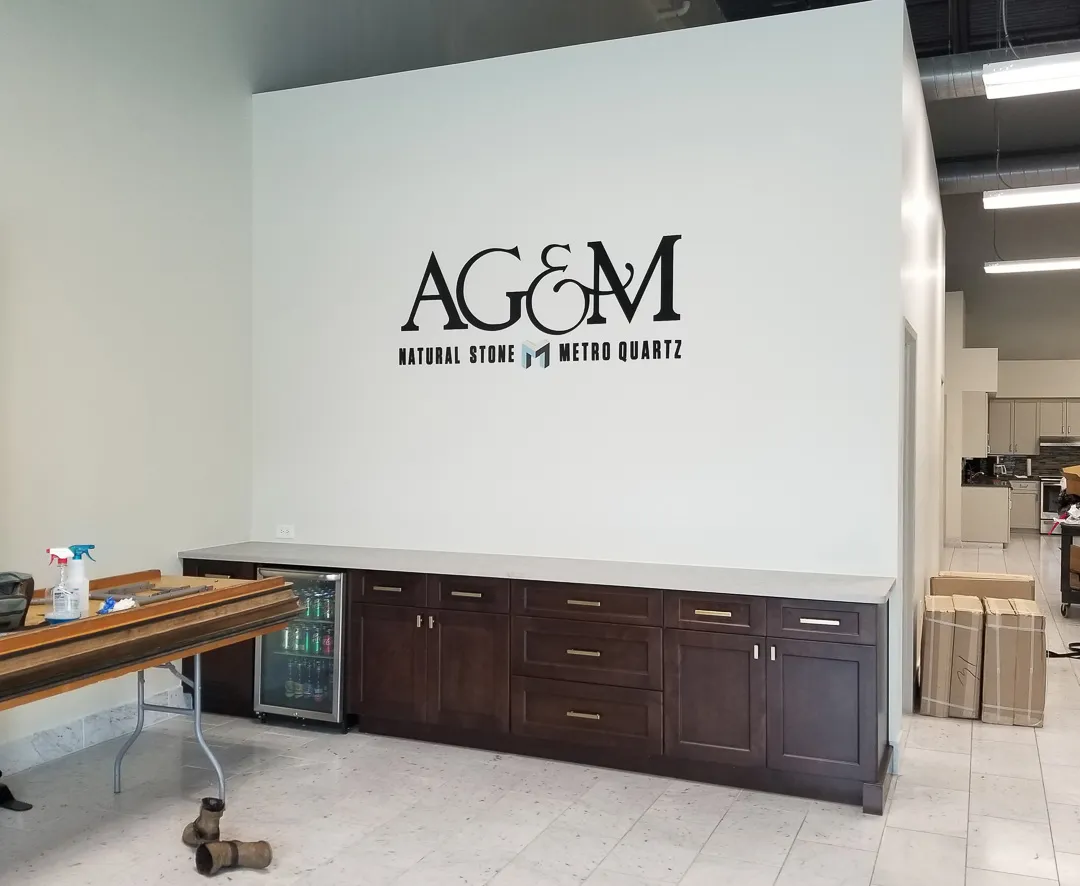 Interior dimensional wall letters for AG&M