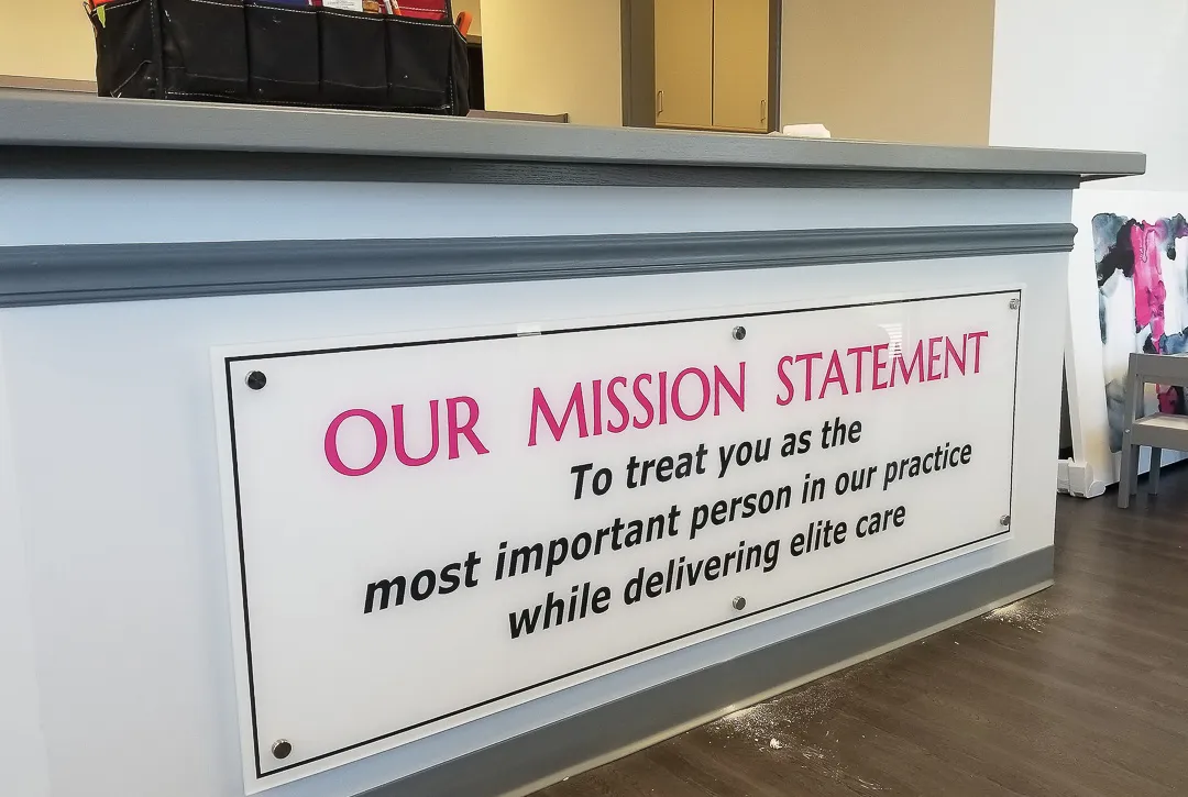 Mission statement plaque