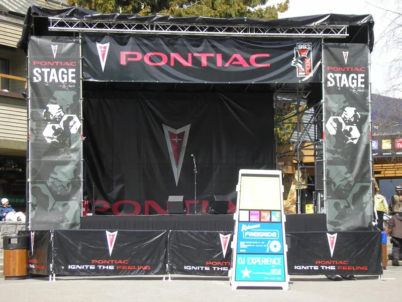 Event stage banners for Pontiac